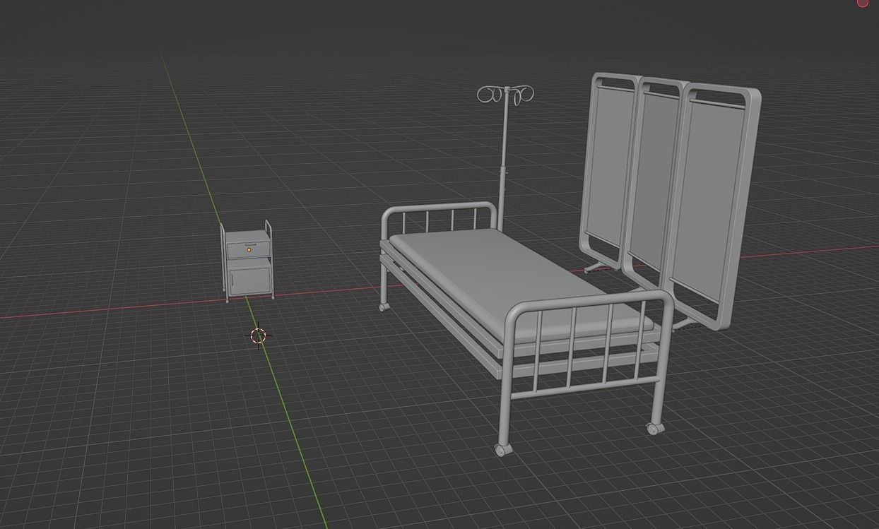 Hospital Room Props 3D model_16