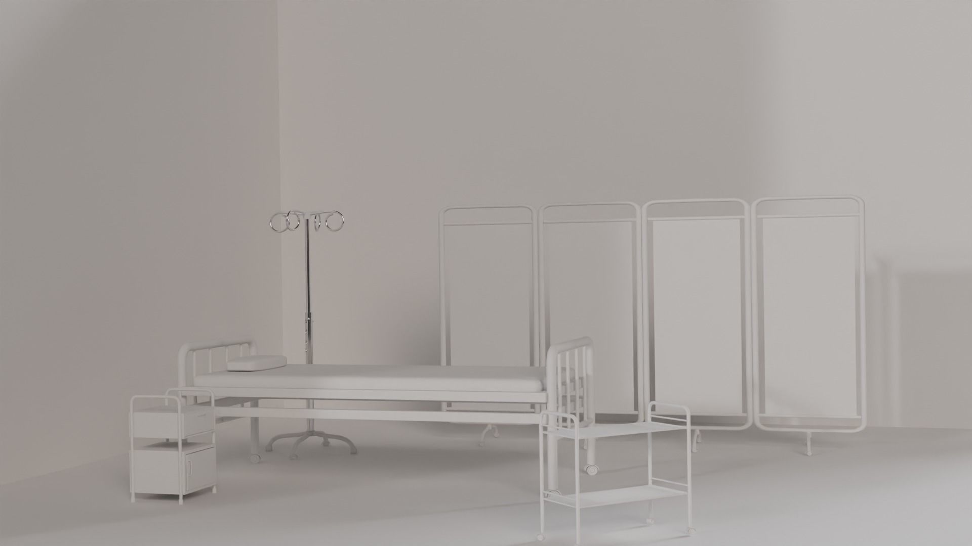 Hospital Room Props 3D model_13