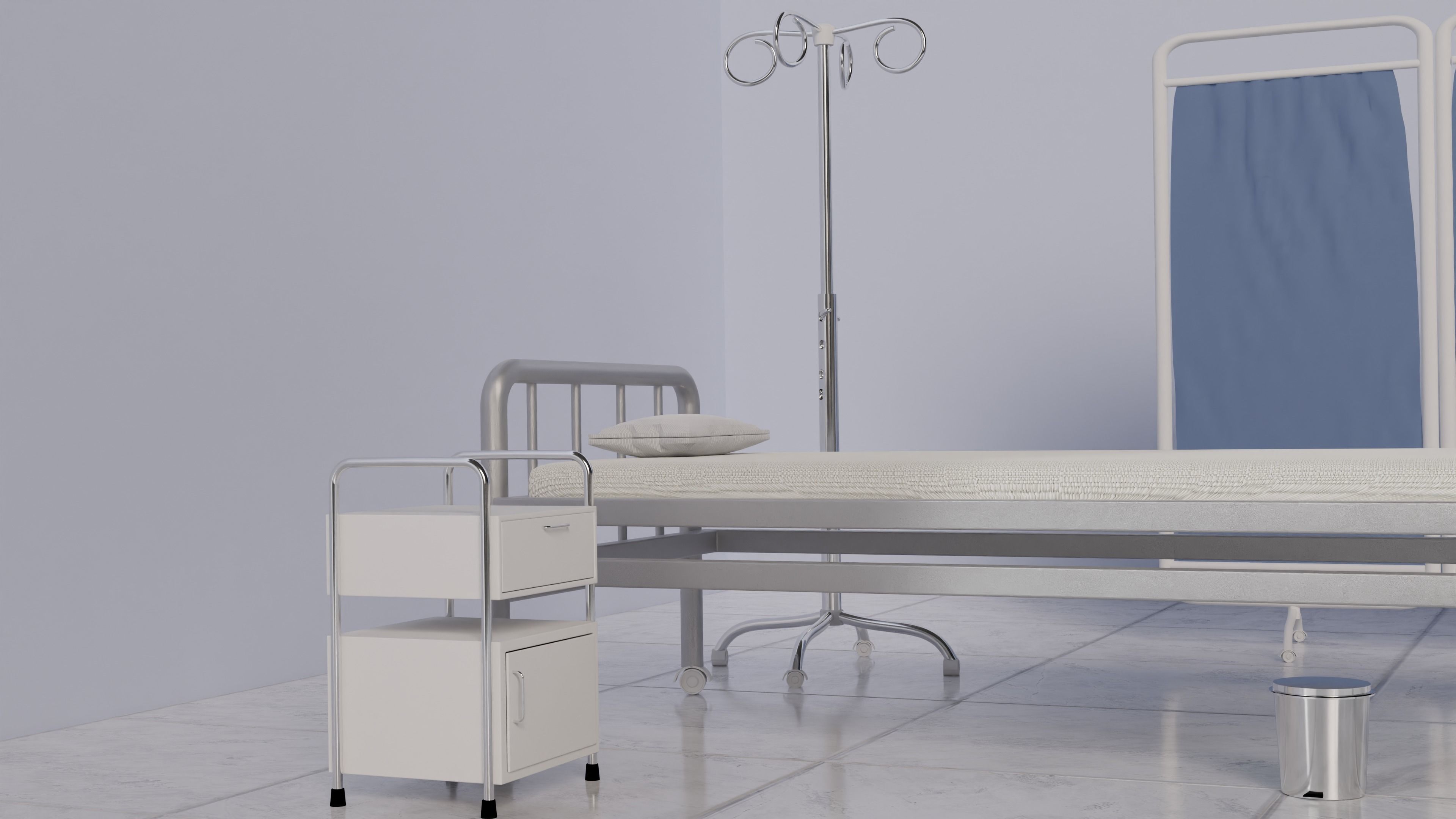 Hospital Room Props 3D model_1