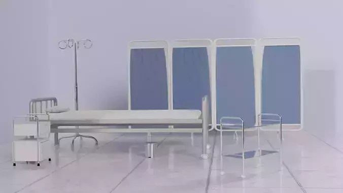 Hospital Room Props 3D model