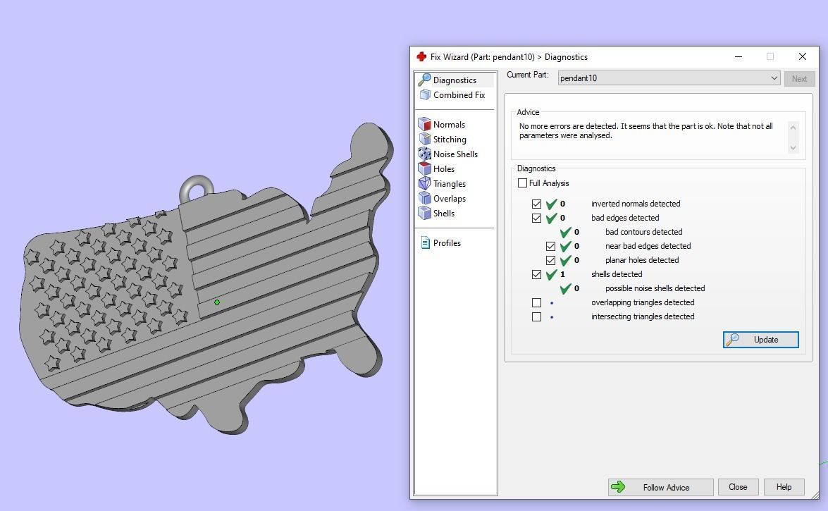 USA map pendants collection 3D print model_10