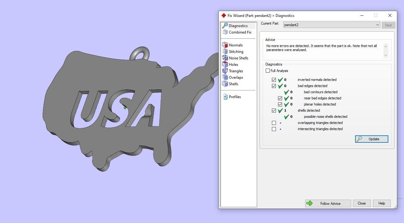 USA map pendants collection 3D print model_12