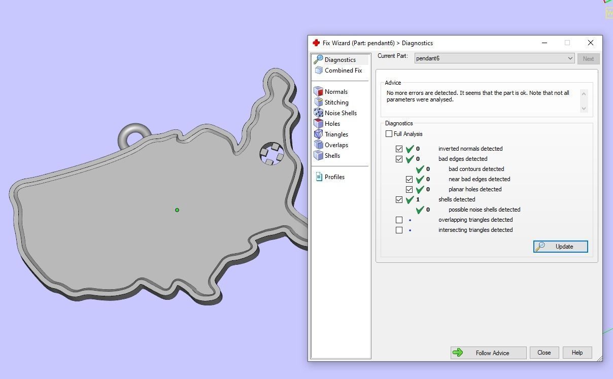 USA map pendants collection 3D print model_16