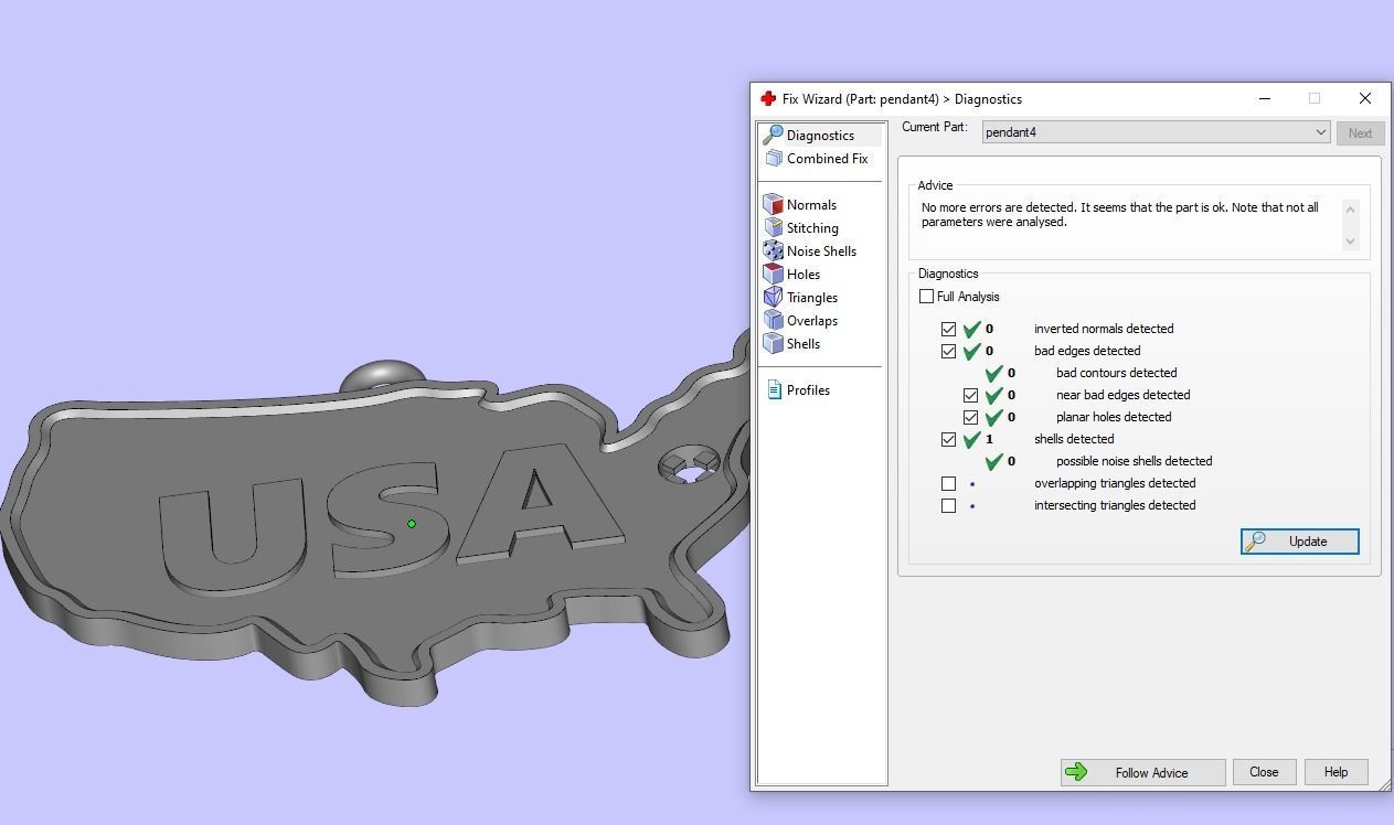 USA map pendants collection 3D print model_14