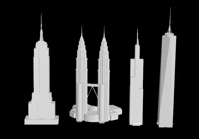 Skyscrapers 3D print model_0