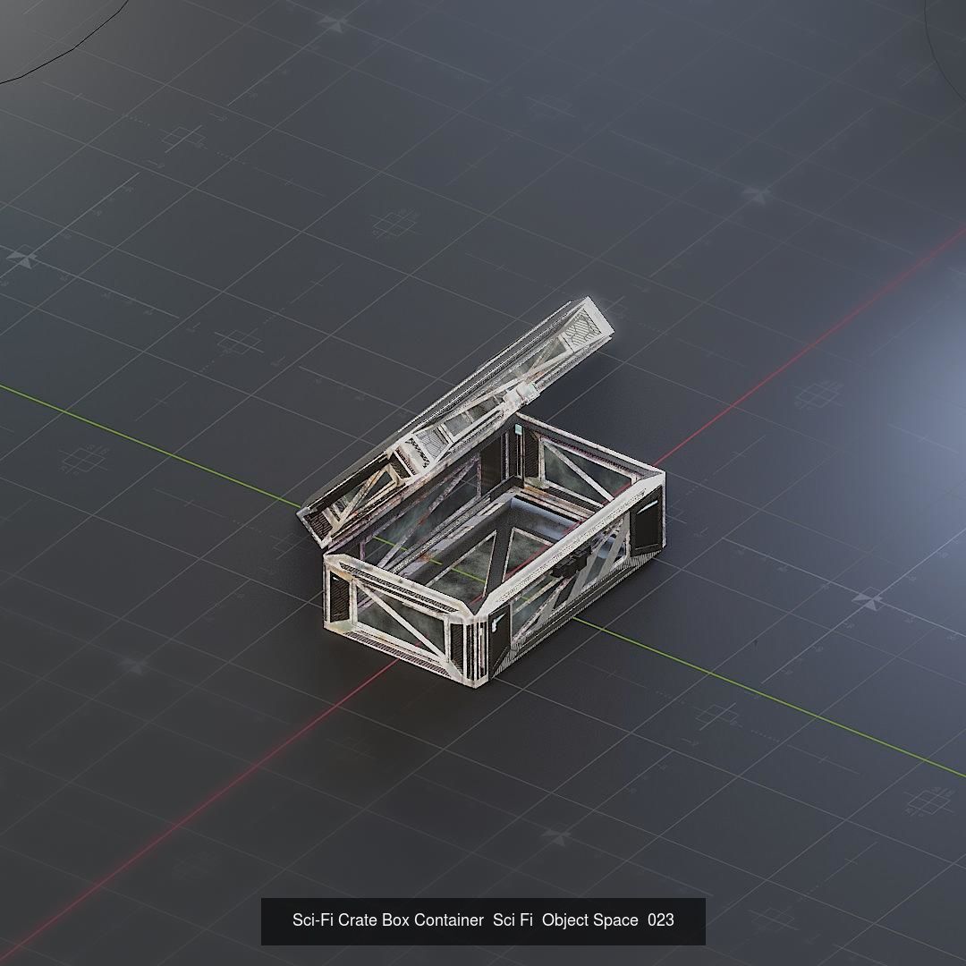 Sci-Fi Crate Box Sci Fi Pack Bundle Kitbash  Pack 3D Model Collection_12