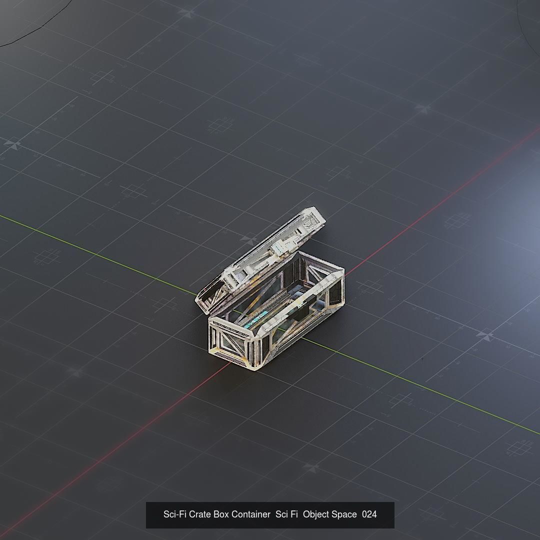 Sci-Fi Crate Box Sci Fi Pack Bundle Kitbash  Pack 3D Model Collection_11