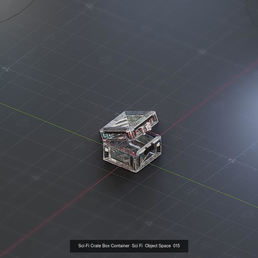 Sci-Fi Crate Box Sci Fi Pack Bundle Kitbash  Pack 3D Model Collection_21