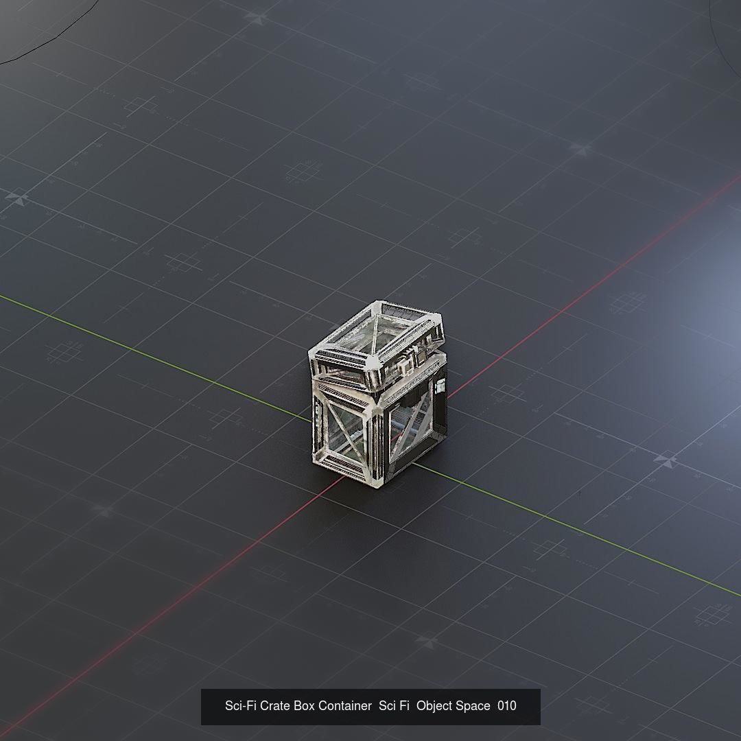 Sci-Fi Crate Box Sci Fi Pack Bundle Kitbash  Pack 3D Model Collection_26