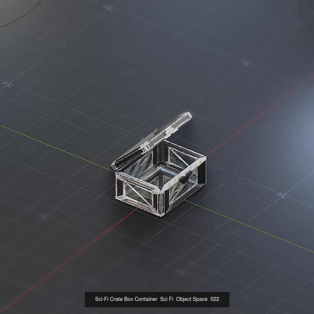 Sci-Fi Crate Box Sci Fi Pack Bundle Kitbash  Pack 3D Model Collection_13