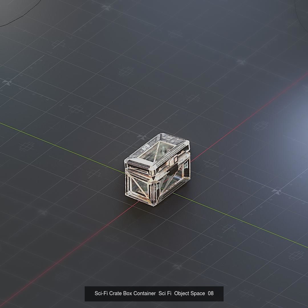 Sci-Fi Crate Box Sci Fi Pack Bundle Kitbash  Pack 3D Model Collection_28