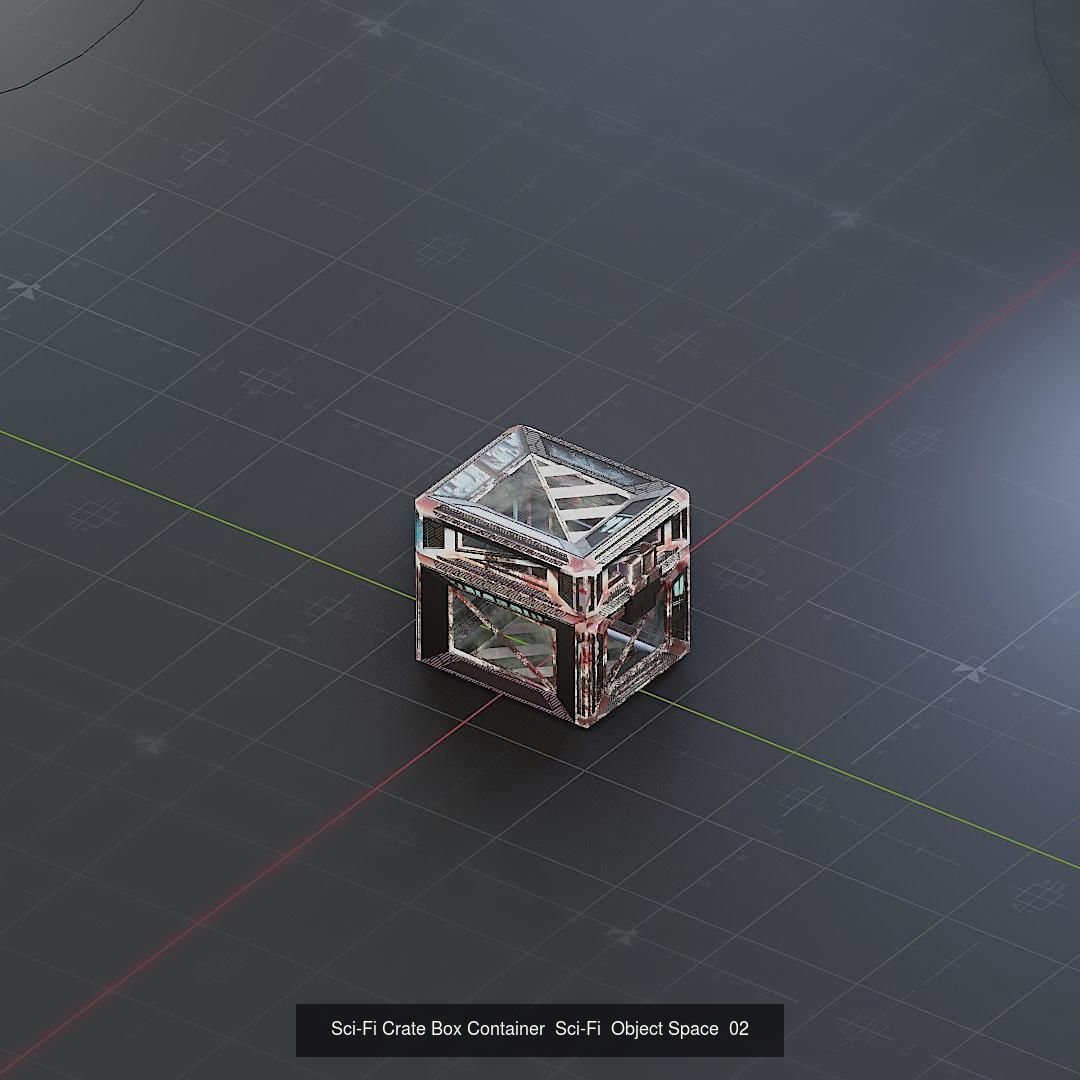 Sci-Fi Crate Box Sci Fi Pack Bundle Kitbash  Pack 3D Model Collection_34