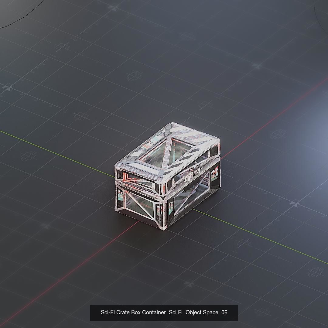 Sci-Fi Crate Box Sci Fi Pack Bundle Kitbash  Pack 3D Model Collection_30