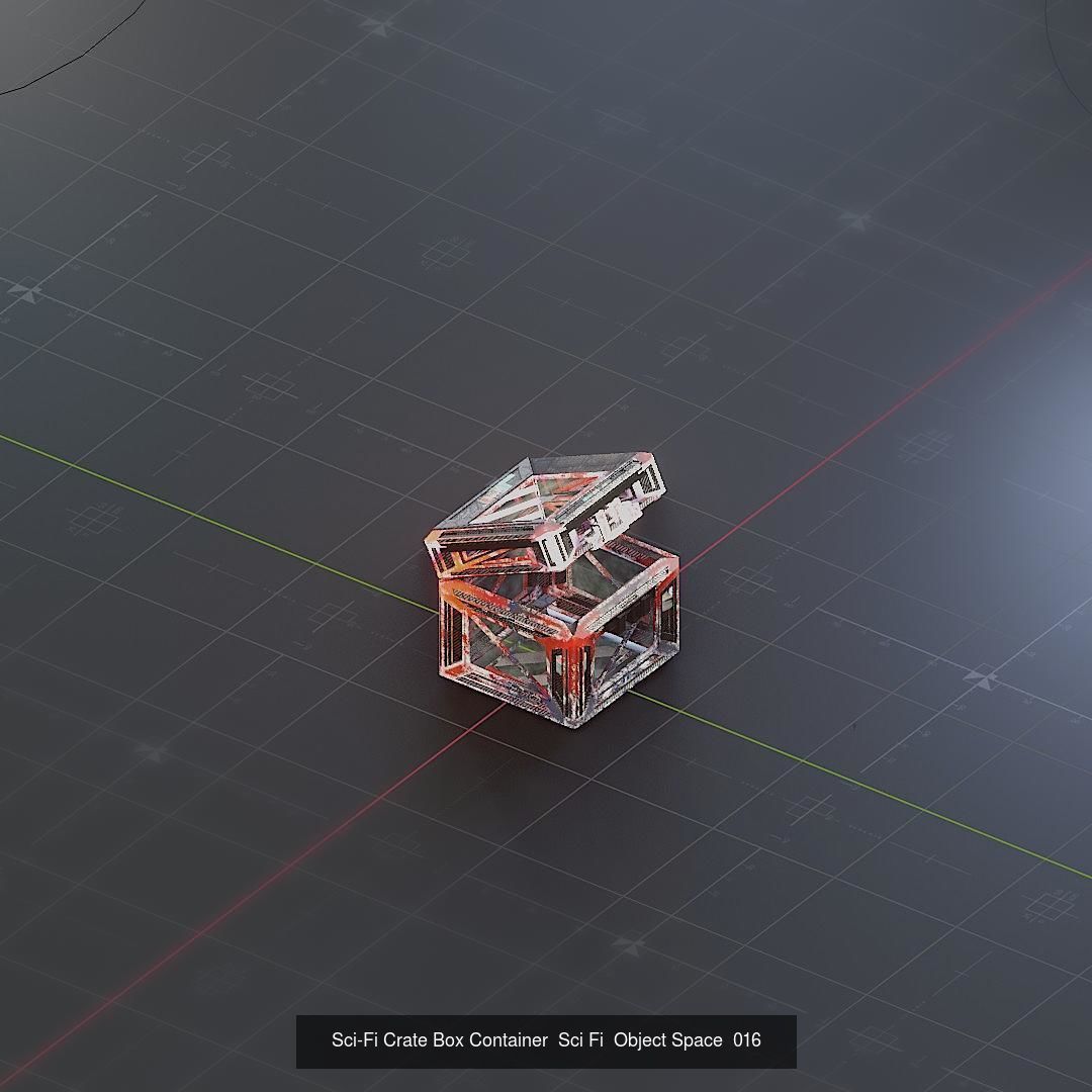 Sci-Fi Crate Box Sci Fi Pack Bundle Kitbash  Pack 3D Model Collection_20