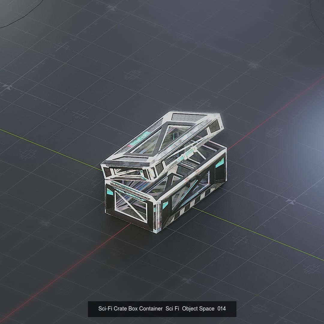 Sci-Fi Crate Box Sci Fi Pack Bundle Kitbash  Pack 3D Model Collection_22