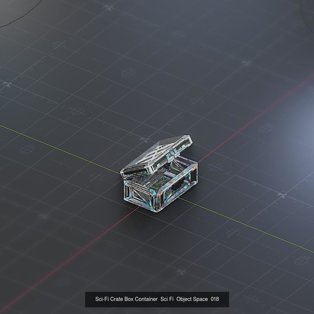 Sci-Fi Crate Box Sci Fi Pack Bundle Kitbash  Pack 3D Model Collection_18