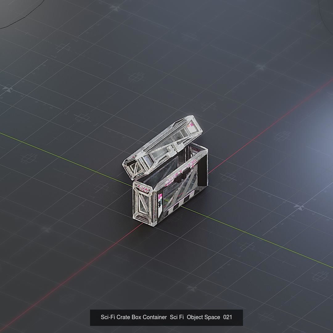Sci-Fi Crate Box Sci Fi Pack Bundle Kitbash  Pack 3D Model Collection_14
