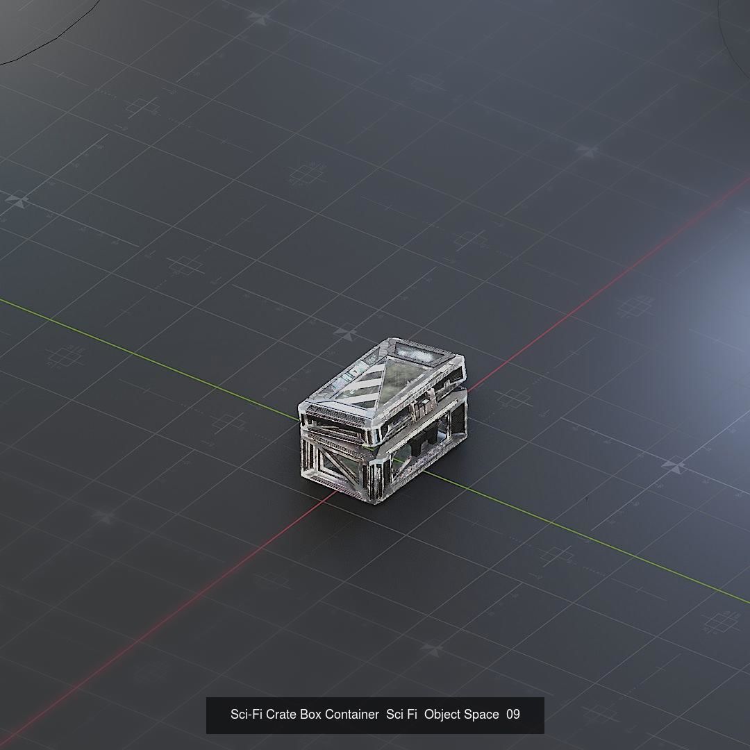 Sci-Fi Crate Box Sci Fi Pack Bundle Kitbash  Pack 3D Model Collection_27