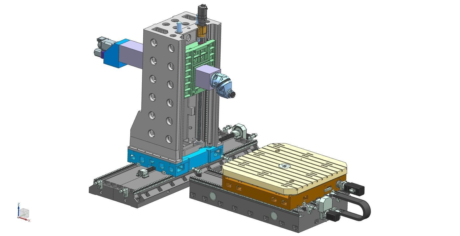 CNC Horizontal Machining Center 3D model_3