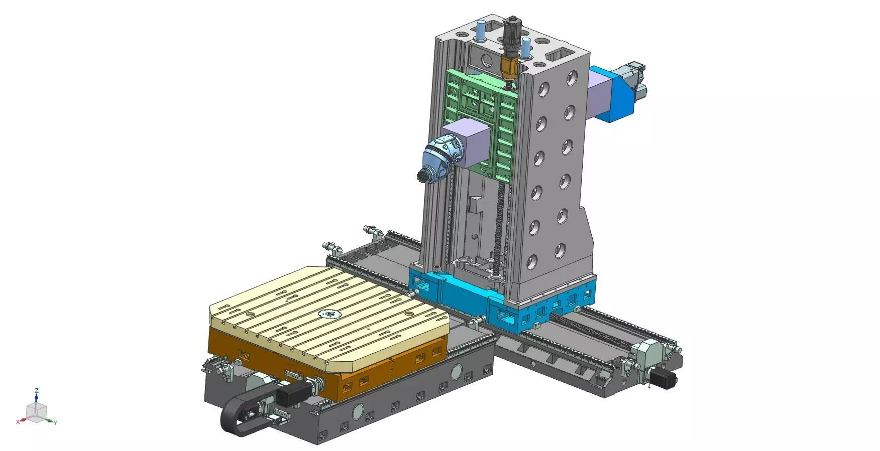 CNC Horizontal Machining Center 3D model_0