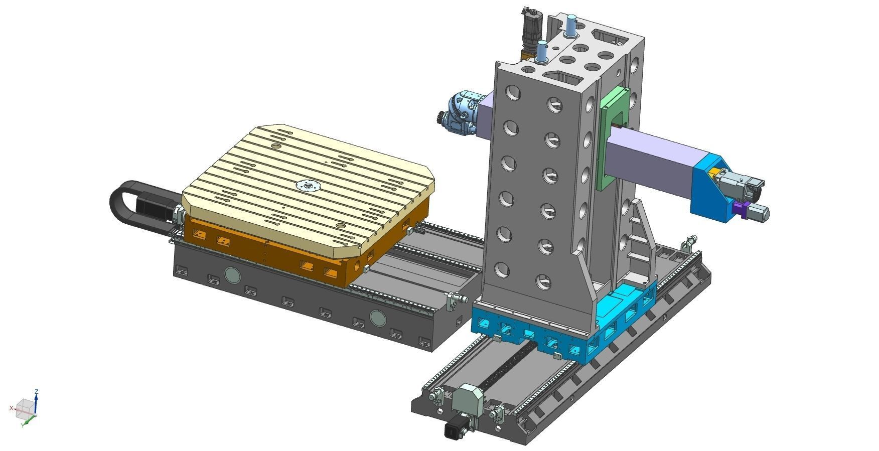 CNC Horizontal Machining Center 3D model_1