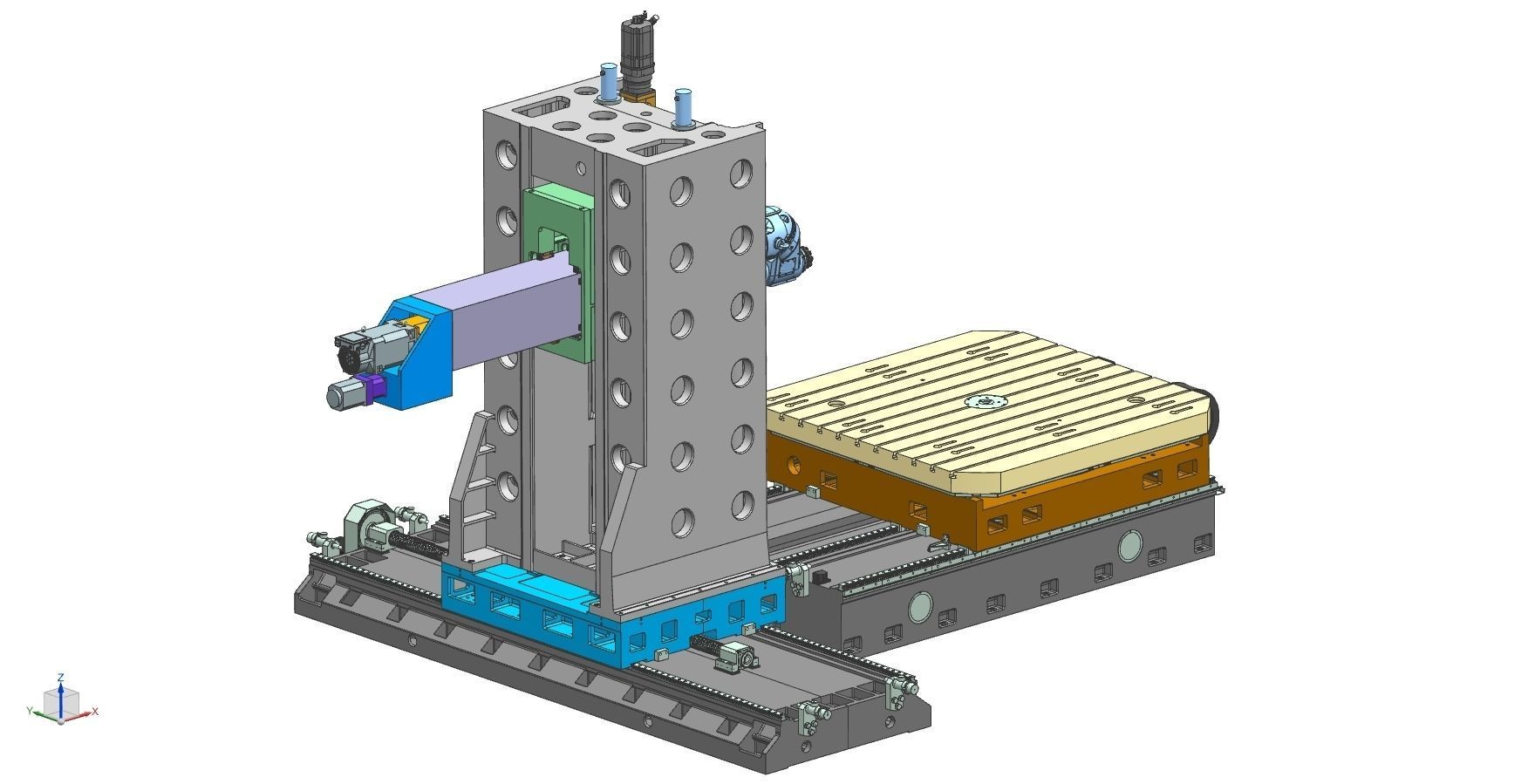 CNC Horizontal Machining Center 3D model_2