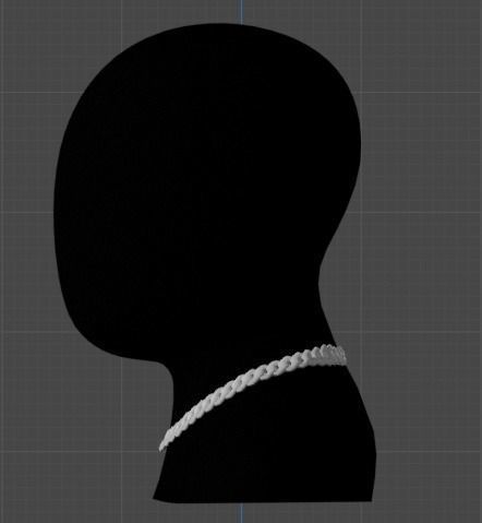 Transform your Style with the Cuban chains Low-poly 3D model_1