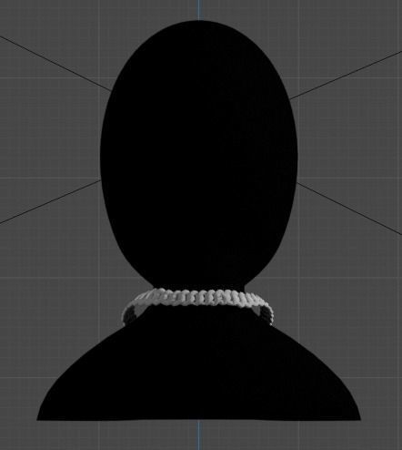 Transform your Style with the Cuban chains Low-poly 3D model_2