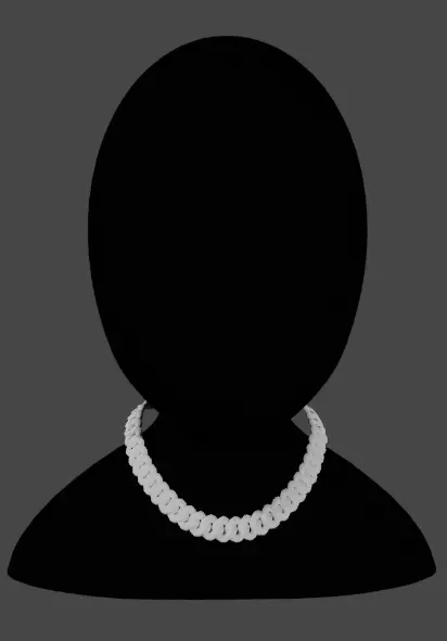 Transform your Style with the Cuban chains Low-poly 3D model_0