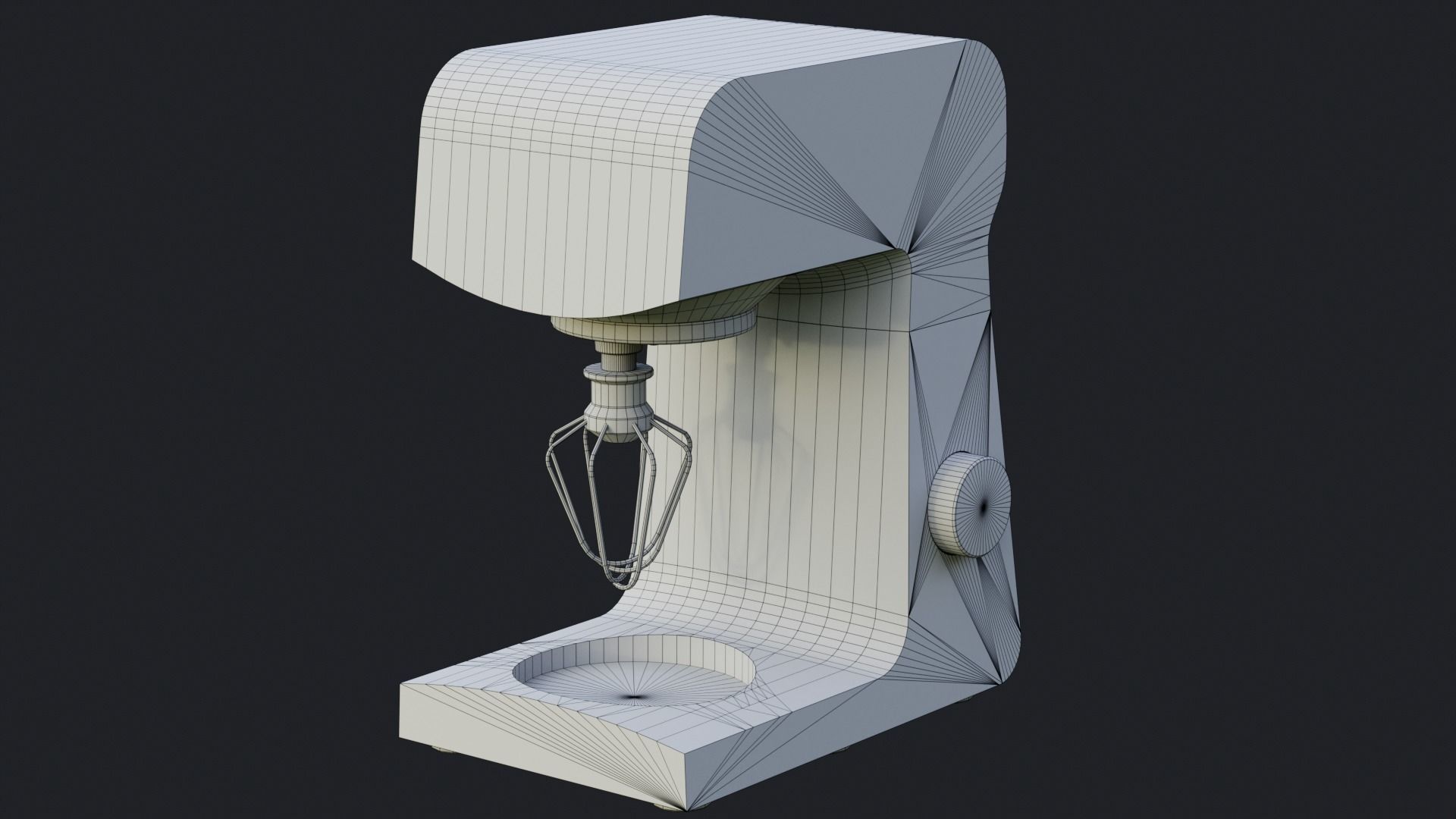 Electric Kitchen mixer PBR game ready Low-poly 3D model_6