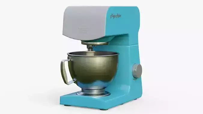 Electric Kitchen mixer PBR game ready Low-poly 3D model