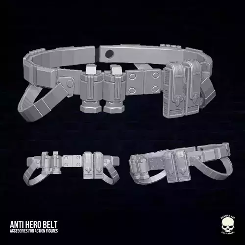 Anti Hero Belt 3D printable File for Action Figures