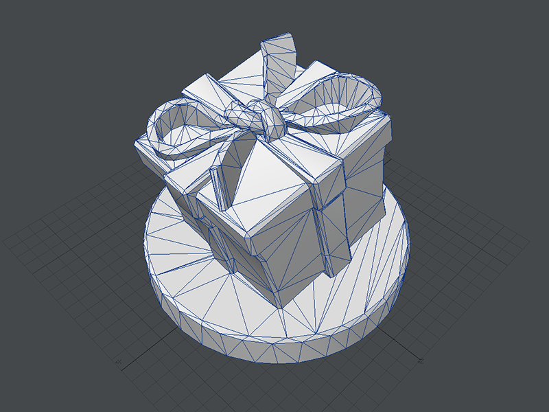 Present gift box on wooden table Free 3D print model_4
