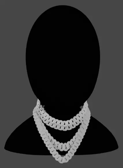 Bring Creativity to your Neck cuban chain Low-poly 3D model_0