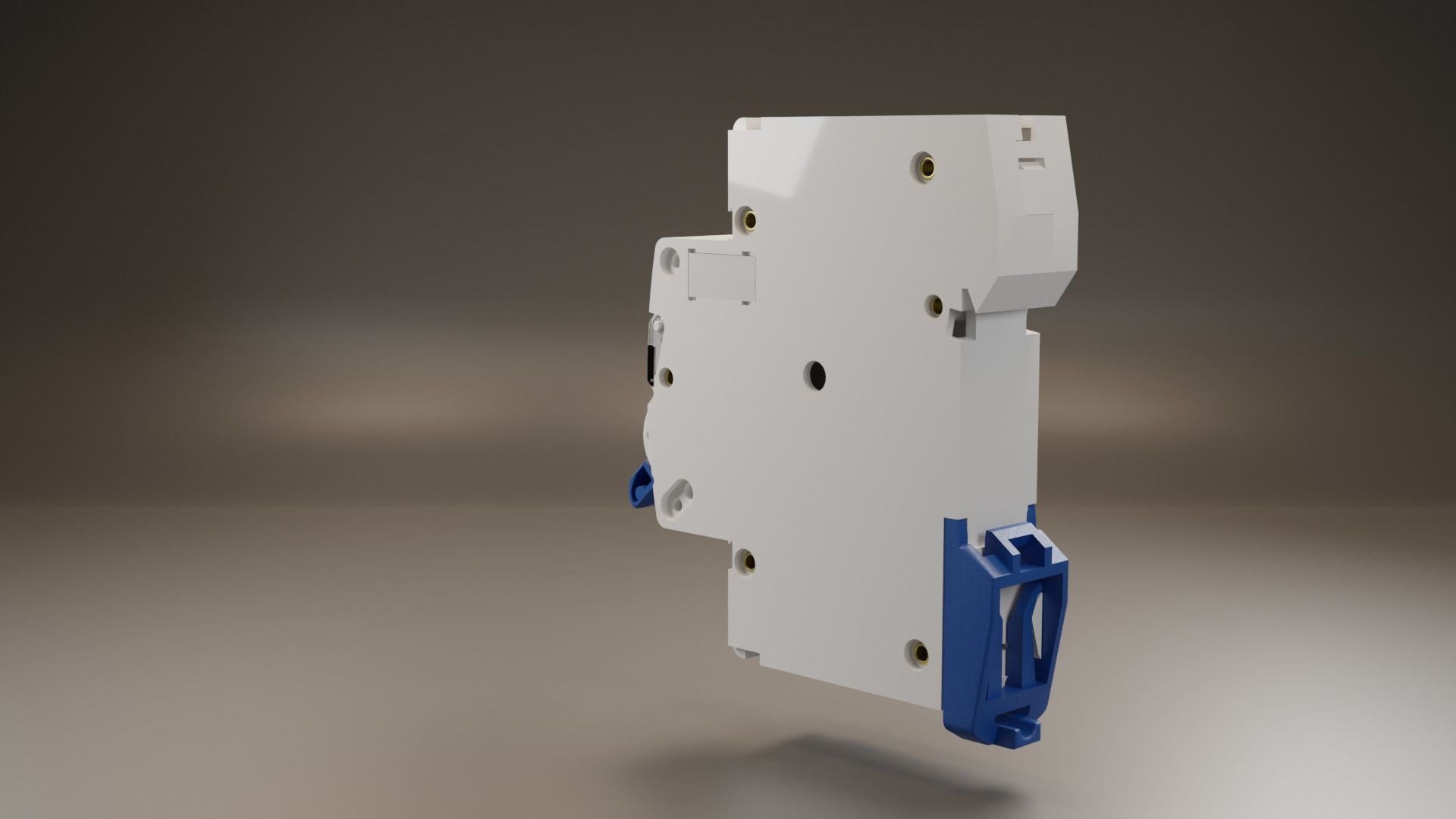 Electrical part 1pole Miniature Circuit Breaker 3D model_13