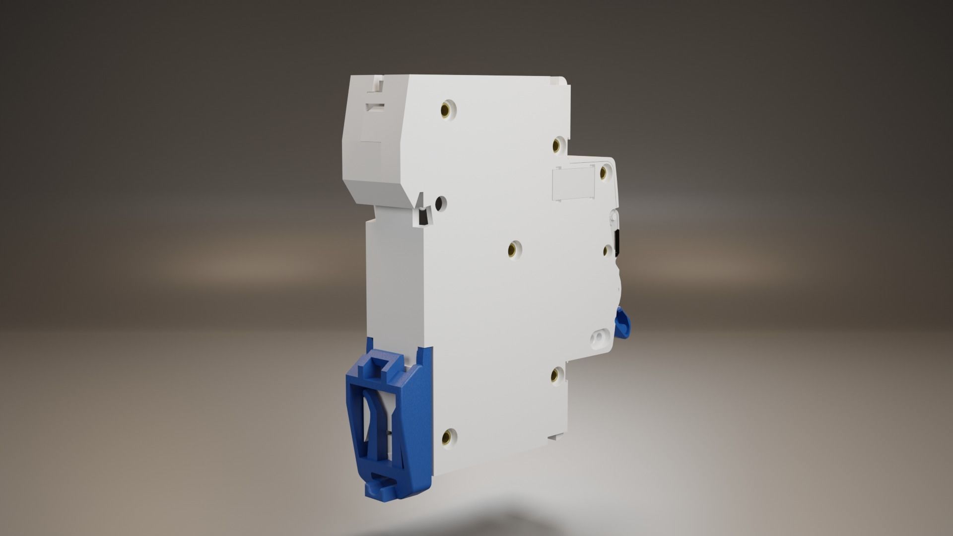 Electrical part 1pole Miniature Circuit Breaker 3D model_11