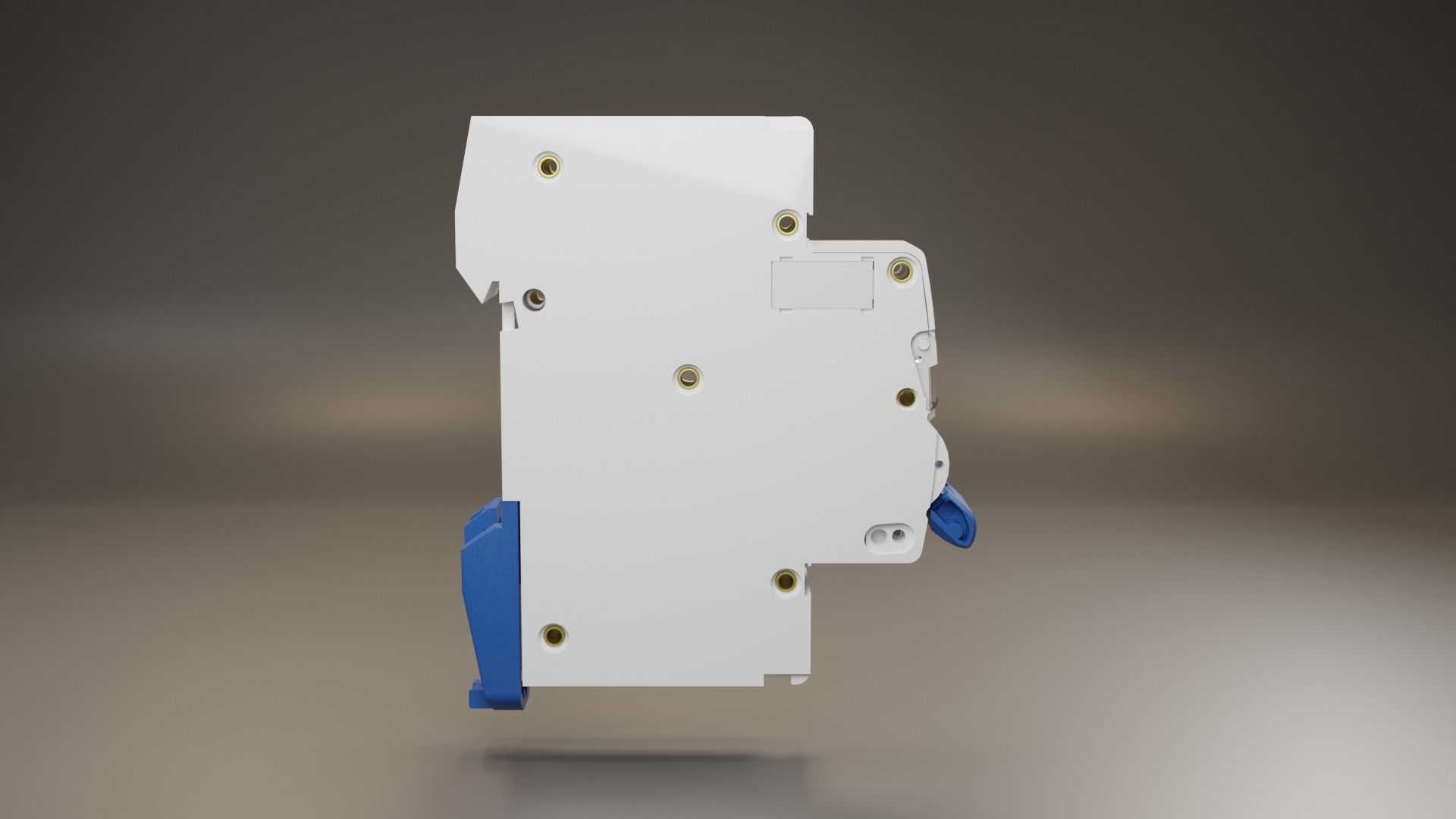 Electrical part 1pole Miniature Circuit Breaker 3D model_12