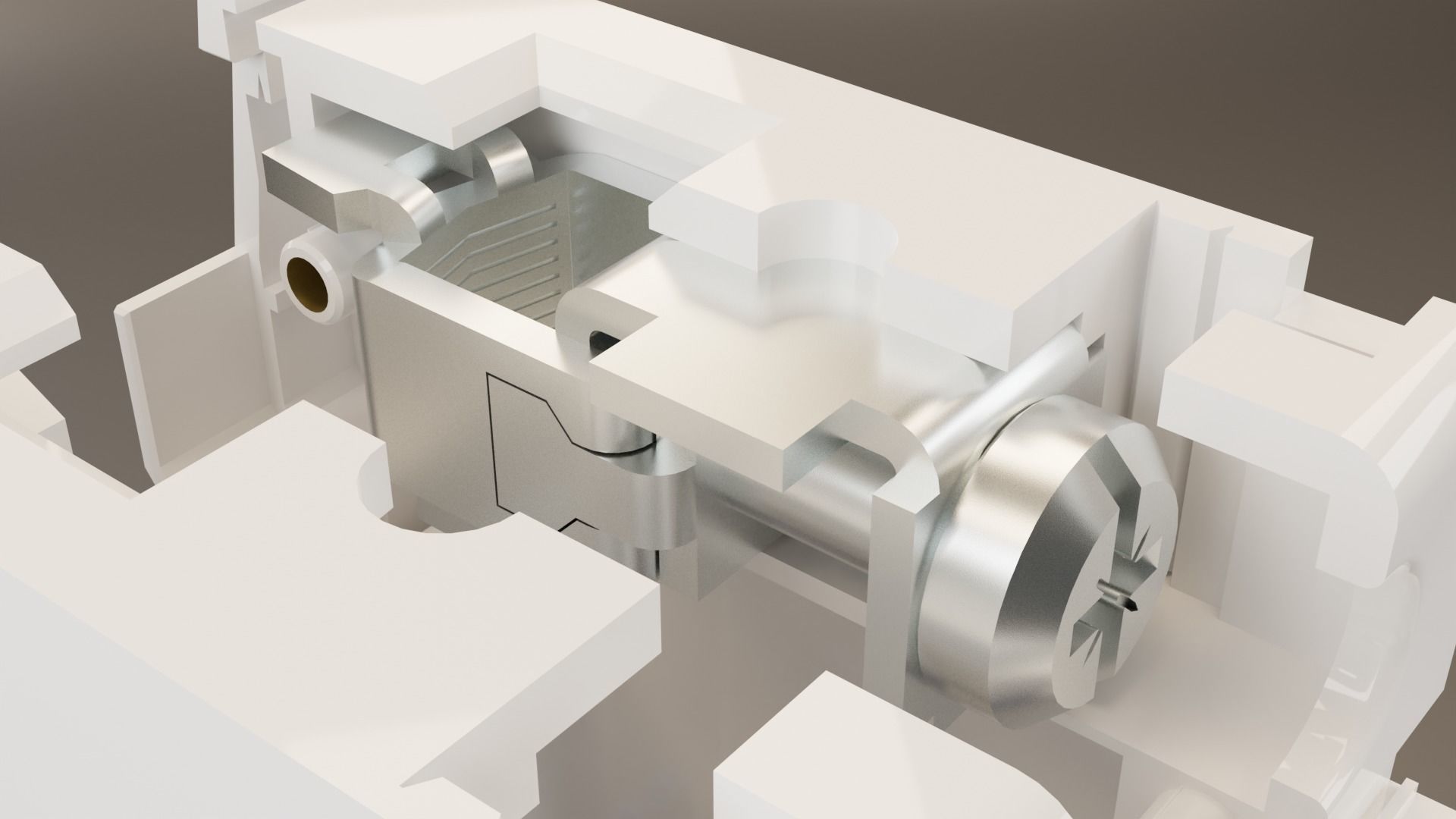 Electrical part 1pole Miniature Circuit Breaker 3D model_10