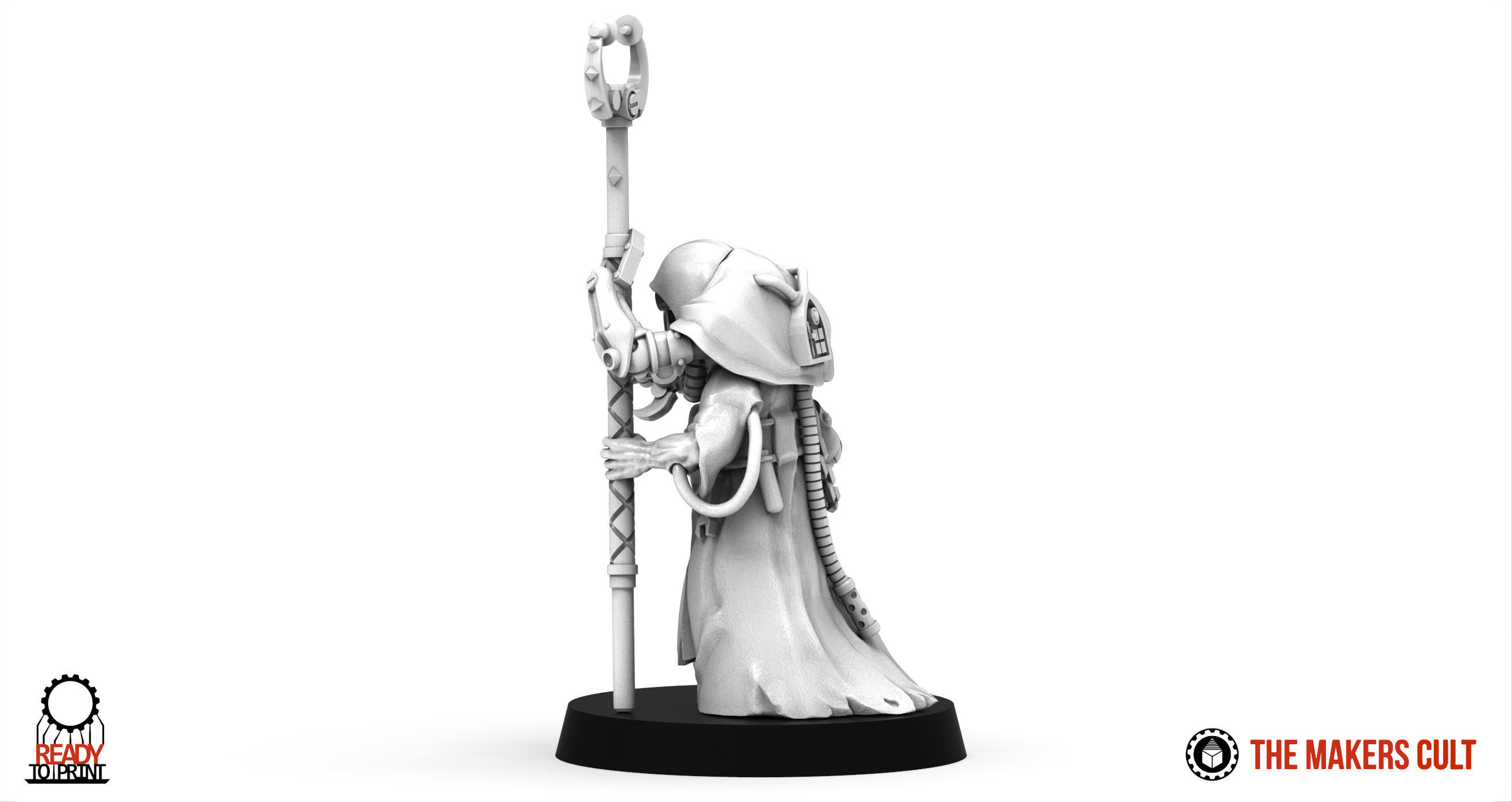 Dark Techno - Wandering Reclaimator Priest 3D print model_3