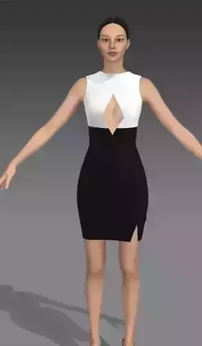 black and white color dress