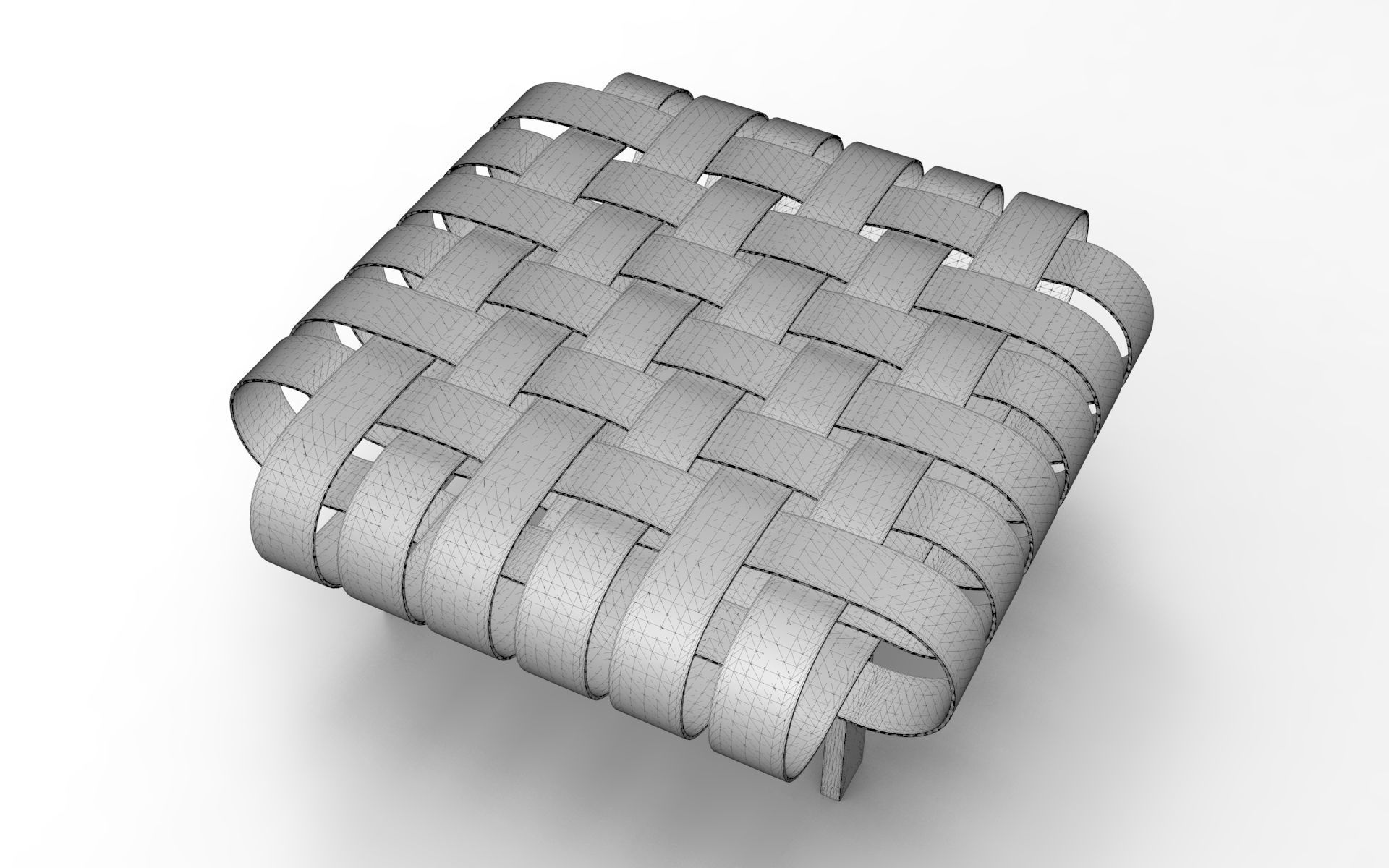 Zaveed Stool Low-poly 3D model_6