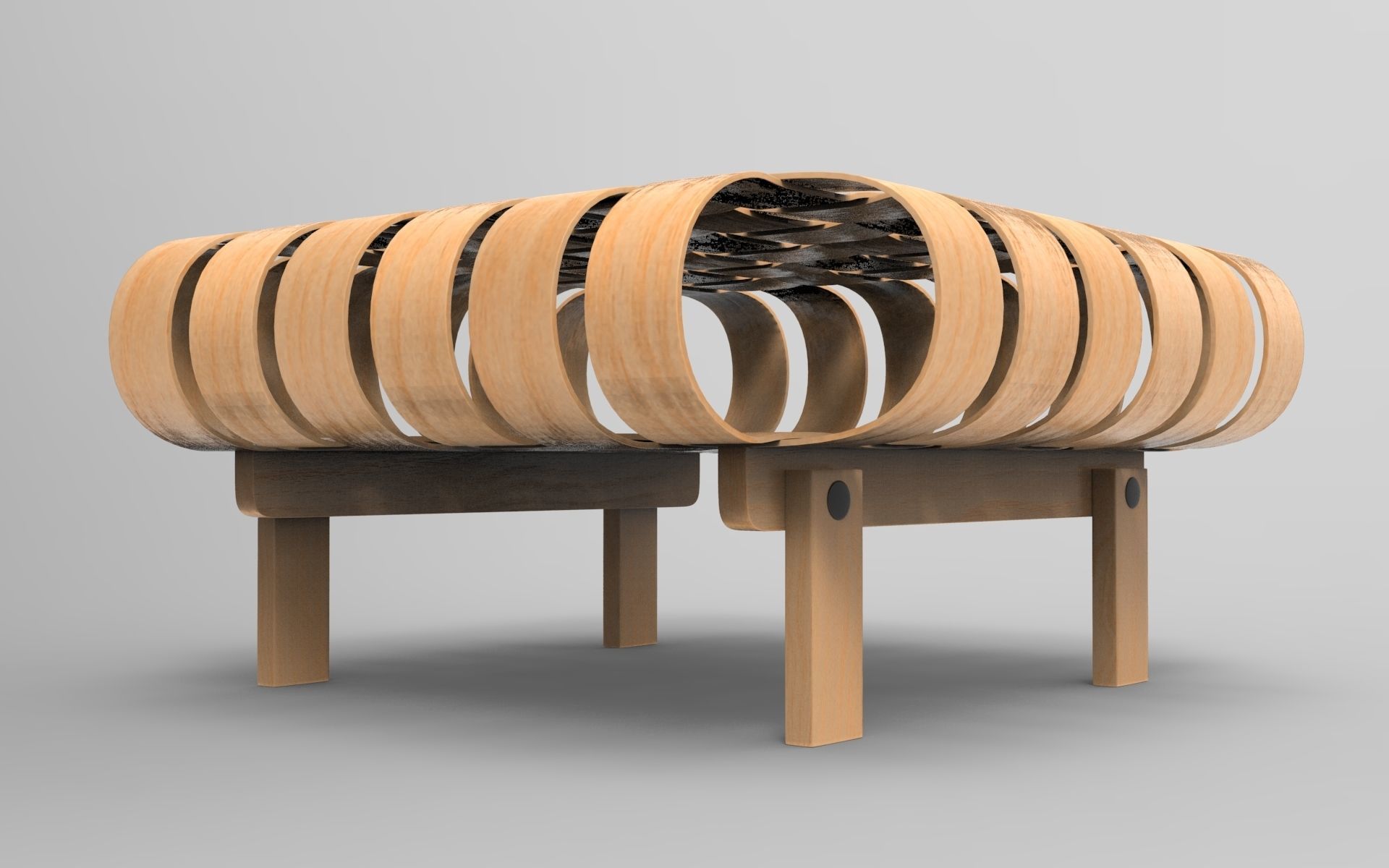 Zaveed Stool Low-poly 3D model_1