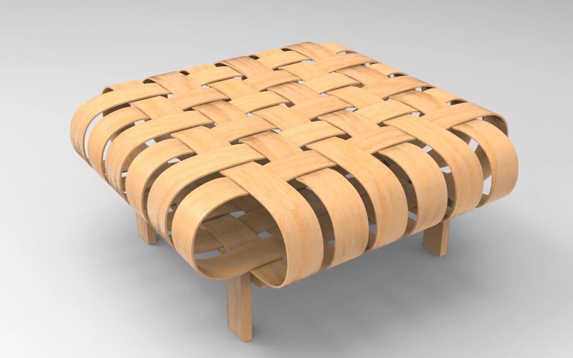 Zaveed Stool Low-poly 3D model_0