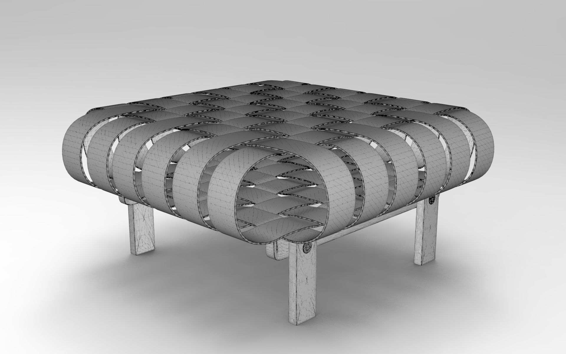 Zaveed Stool Low-poly 3D model_5