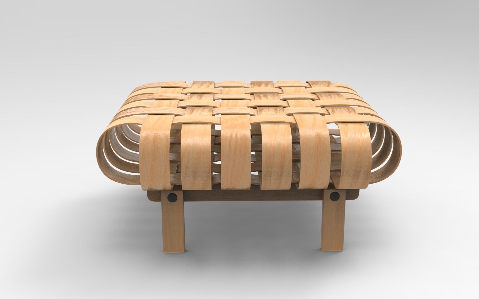 Zaveed Stool Low-poly 3D model_3
