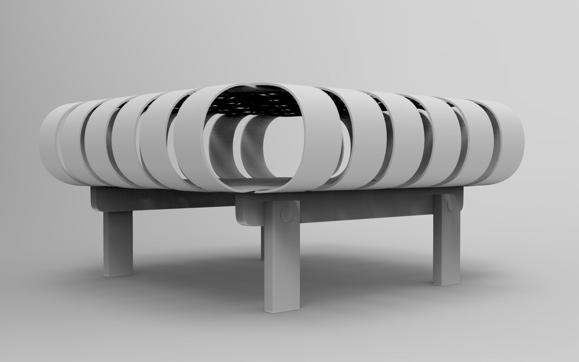 Zaveed Stool Low-poly 3D model_8