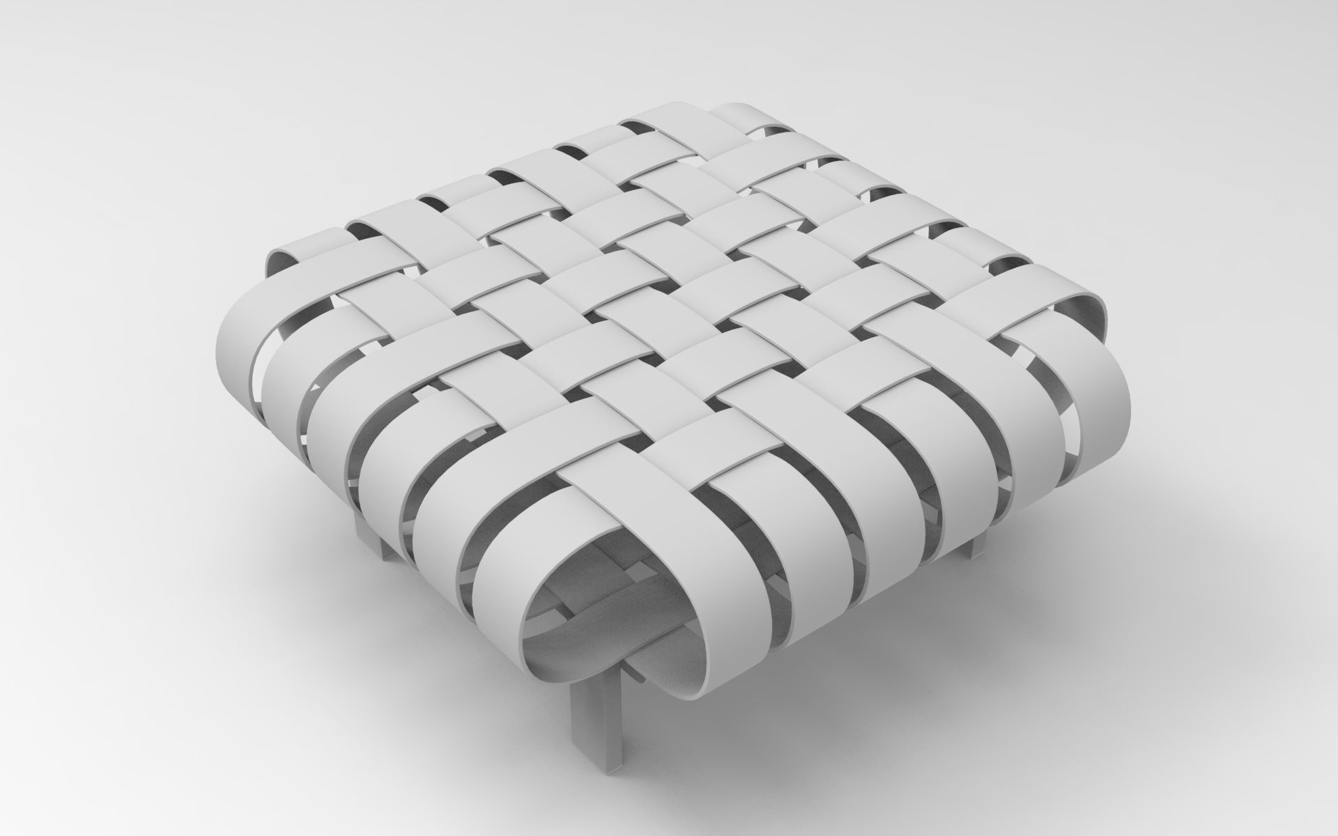 Zaveed Stool Low-poly 3D model_7