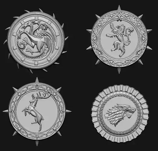 Game of Thrones coats of arms 3D print model