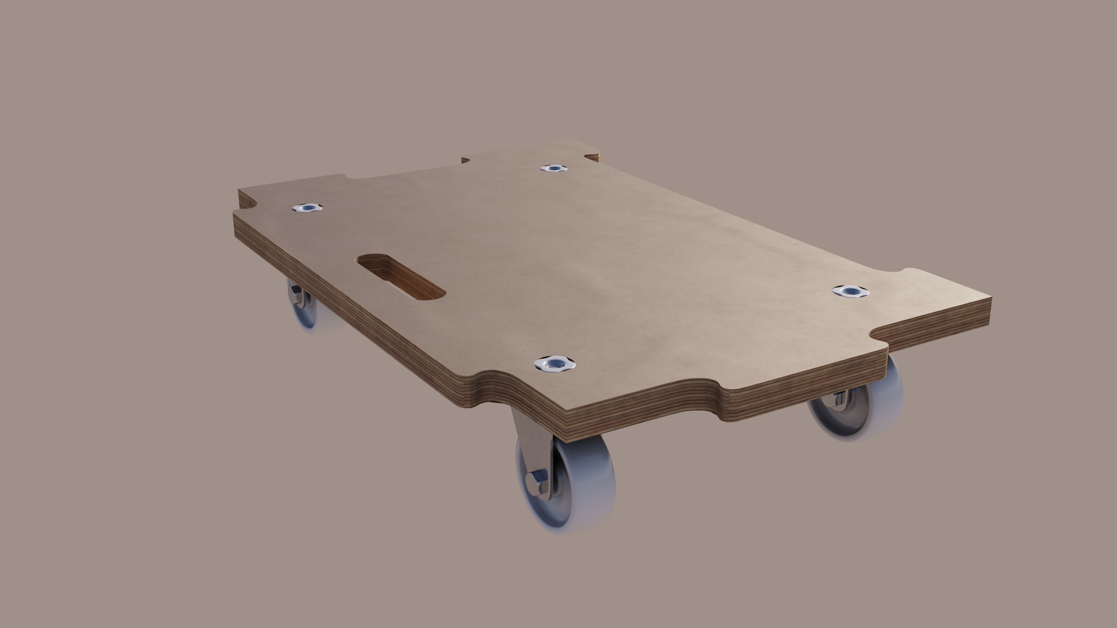 CONNECT transport dolly with MaxiGRIP 3D model_1