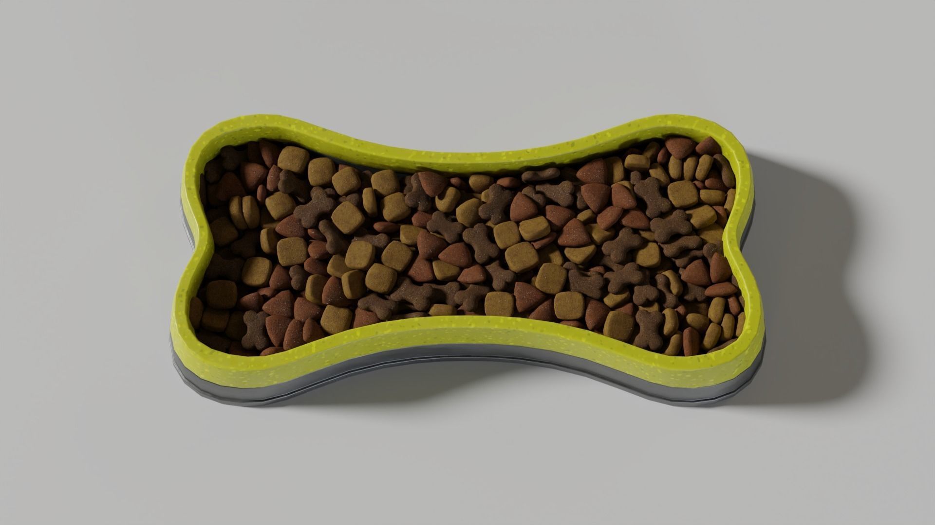 Dog bowl shaped 04 3D model_6